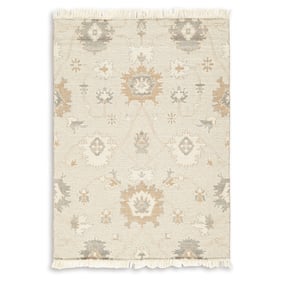 Ashley Furniture Calkin Linen Gray Caramel Medium Rug