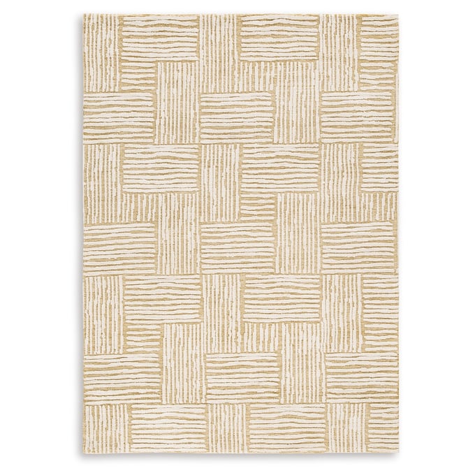 Ashley Furniture Adanmund Beige Caramel Medium Rug R406412