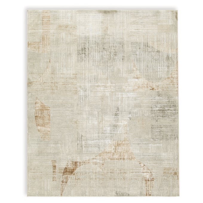 Ashley Furniture Truward Linen Gray Caramel Large Rug R406471