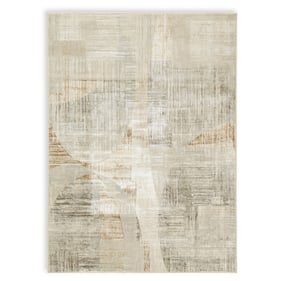 Ashley Furniture Truward Linen Gray Caramel Medium Rug