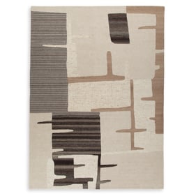 Ashley Furniture Kencher Beige Brown Extra Large Rug