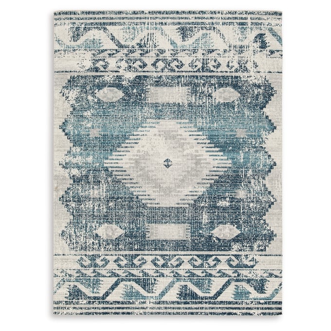 Ashley Furniture Daddridge Blue Gray Ivory Medium Rug R900102