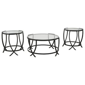 Ashley Furniture Tarrin Black 3pc Occasional Table Set