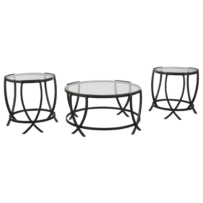 Ashley Furniture Tarrin Black 3pc Occasional Table Set T115-13