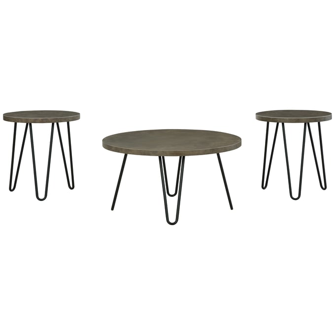 Ashley Furniture Hadasky Two Tone 3pc Occasional Table Set T144-13