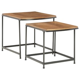 Ashley Furniture Drezmoore Light Brown Black 2pc Nesting End Tables