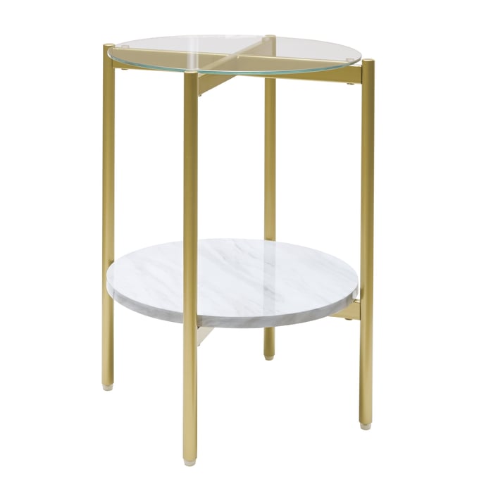 Ashley Furniture Wynora White Gold Round End Table T192-6