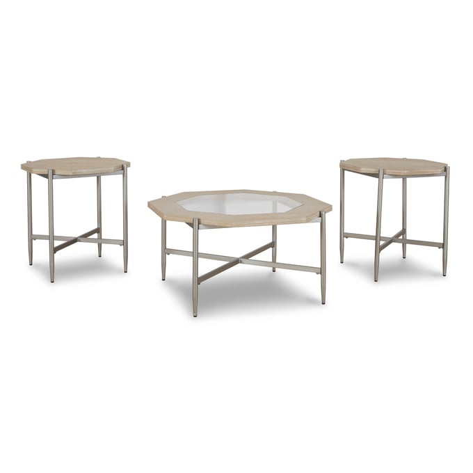 Ashley Furniture Varlowe Bisque 3pc Occasional Table Set T278-13