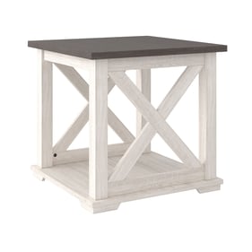 Ashley Furniture Dorrinson Gray Antique White Square End Table