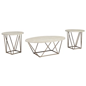 Ashley Furniture Tarica Two Tone 3pc Occasional Table Set