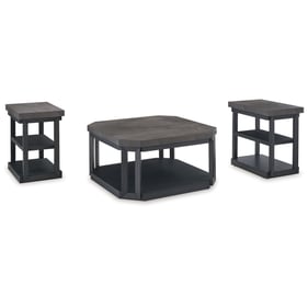 Ashley Furniture Bonilane Black Gray 3pc Occasional Table Set