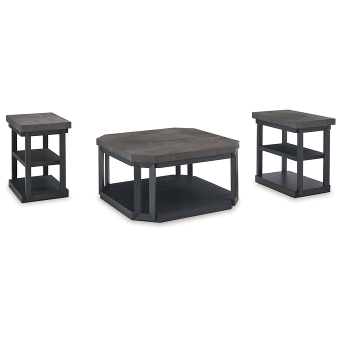 Ashley Furniture Bonilane Black Gray 3pc Occasional Table Set T396-13