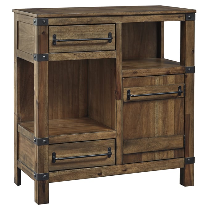 Ashley Furniture Roybeck Casual Light Brown Bronze Accent Cabinet T411-40