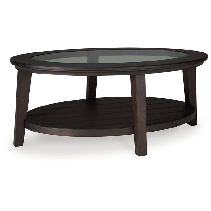 Ashley Furniture Celamar Dark Brown Oval Cocktail Table T429-0