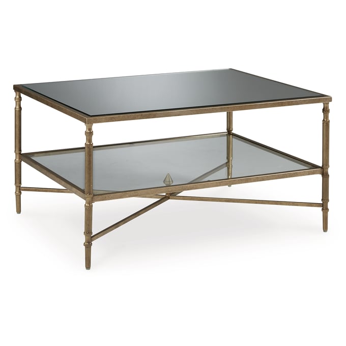 Ashley Furniture Cloverty Aged Gold Rectangular Cocktail Table T440-1