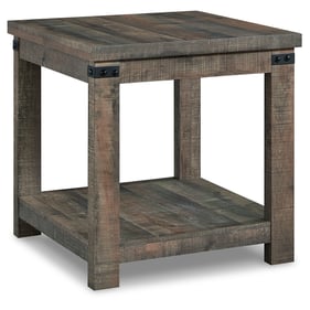 Ashley Furniture Hollum Rustic Brown Square End Table