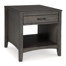 Ashley Furniture Montillan Grayish Brown Rectangular End Table