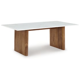 Ashley Furniture Isanti Light Brown White Rectangular Cocktail Table