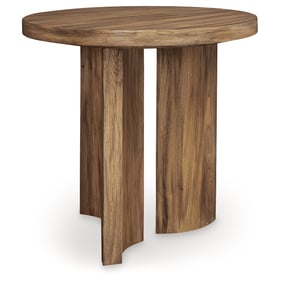 Ashley Furniture Austanny Warm Brown Round End Table