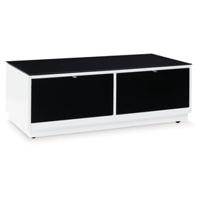 Ashley Furniture Gardoni White Black 3pc Coffee Table Set