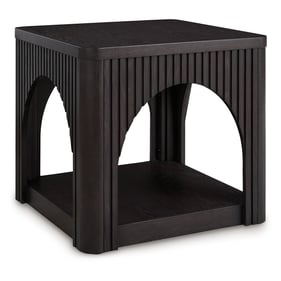 Ashley Furniture Yellink Black Square End Table