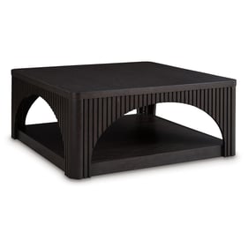 Ashley Furniture Yellink Black Square Cocktail Table