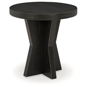 Ashley Furniture Galliden Black Round End Table