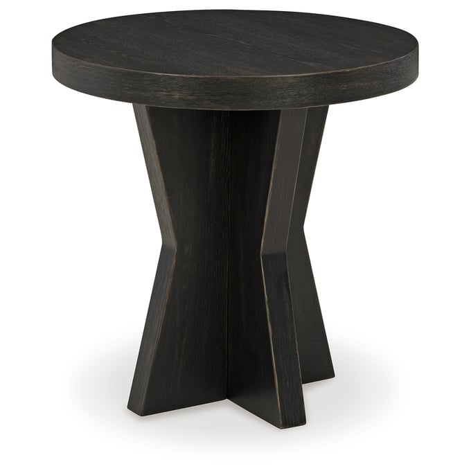 Ashley Furniture Galliden Black Round End Table T841-6