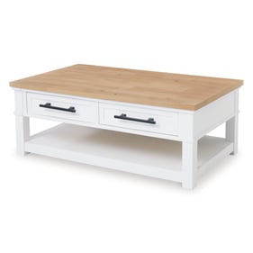 Ashley Furniture Ashbryn White Natural Rectangular Cocktail Table