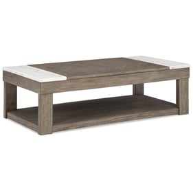 Ashley Furniture Loyaska Grayish Brown White Lift Top Cocktail Table