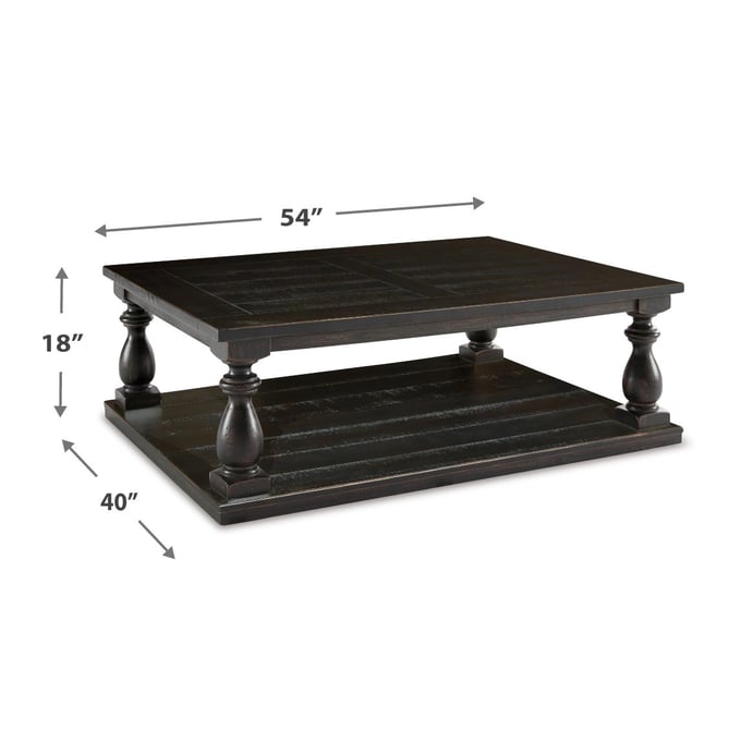 Ashley furniture black 2024 coffee table