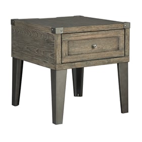 Ashley Furniture Chazney Rustic Brown Rectangular End Table