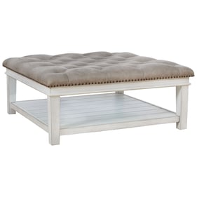 Ashley Furniture Kanwyn Whitewash Upholster Ottoman Cocktail Table