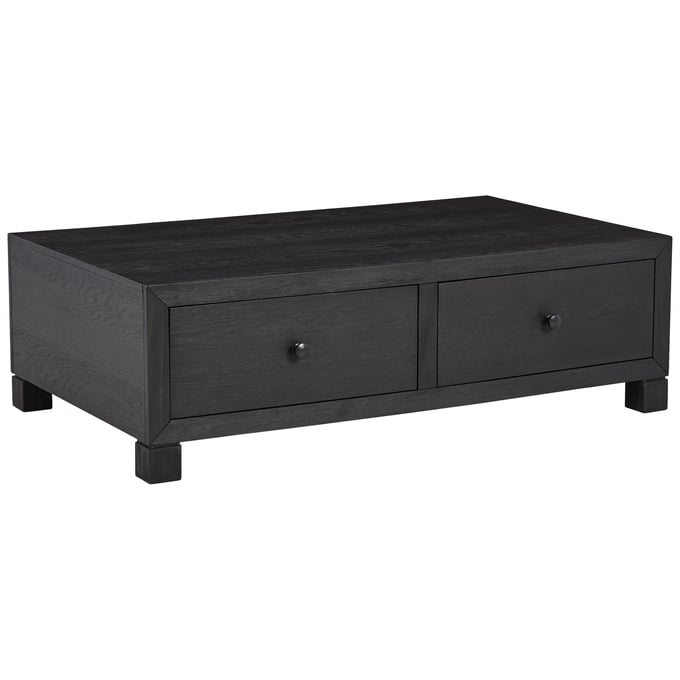 Ashley Furniture Foyland Black Cocktail Table With Storage T989-20