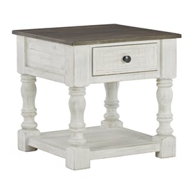 Ashley Furniture Havalance White Gray Square End Table