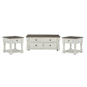 Ashley Furniture Havalance White Gray 3pc Lift Top Coffee Table Set