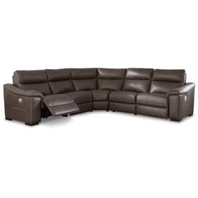 Ashley Furniture Salvatore Chocolate 5pc Power Reclining Sectional