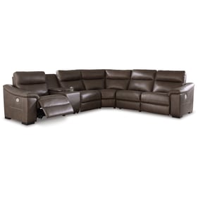 Ashley Furniture Salvatore Chocolate 6pc Power Reclining Sectional