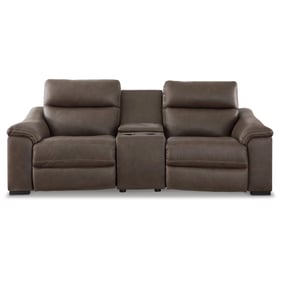 Ashley Furniture Salvatore Chocolate 3pc Power Reclining Loveseat With Cons...