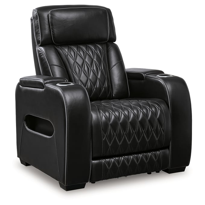 Ashley Furniture Boyington Black Power Recliner With Adjustable Headrest U2710613