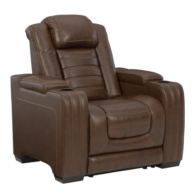 Ashley Furniture Backtrack Chocolate Power Recliner With Adjustable Headrest U2800413