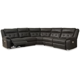 Ashley Furniture Mackie Pike Storm 5pc Power Reclining Sectional