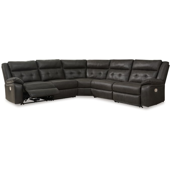 Ashley Furniture Mackie Pike Storm 5pc Power Reclining Sectional U43305S6