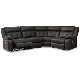 Ashley Furniture Mackie Pike Storm 4pc Power Reclining Sectional