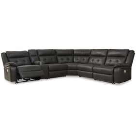 Ashley Furniture Mackie Pike Storm 6pc Power Reclining Sectional