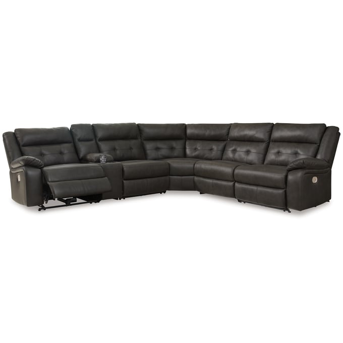 Ashley Furniture Mackie Pike Storm 6pc Power Reclining Sectional U43305S7