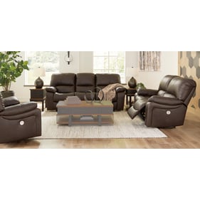 Ashley Furniture Leesworth Dark Brown 3pc Power Living Room Set