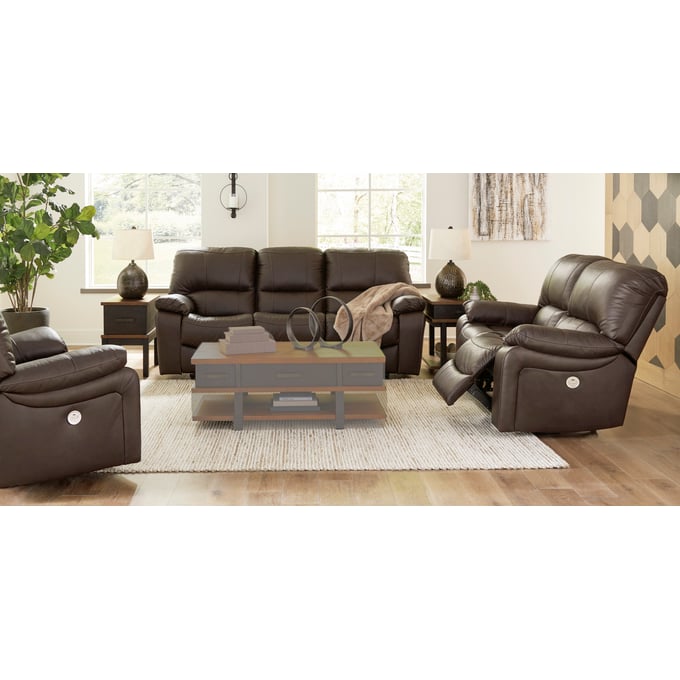 Ashley Furniture Leesworth Dark Brown 3pc Power Living Room Set U43808-LR-S2