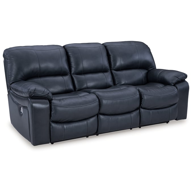 Ashley Furniture Leesworth Ocean Reclining Power Sofa U4380987