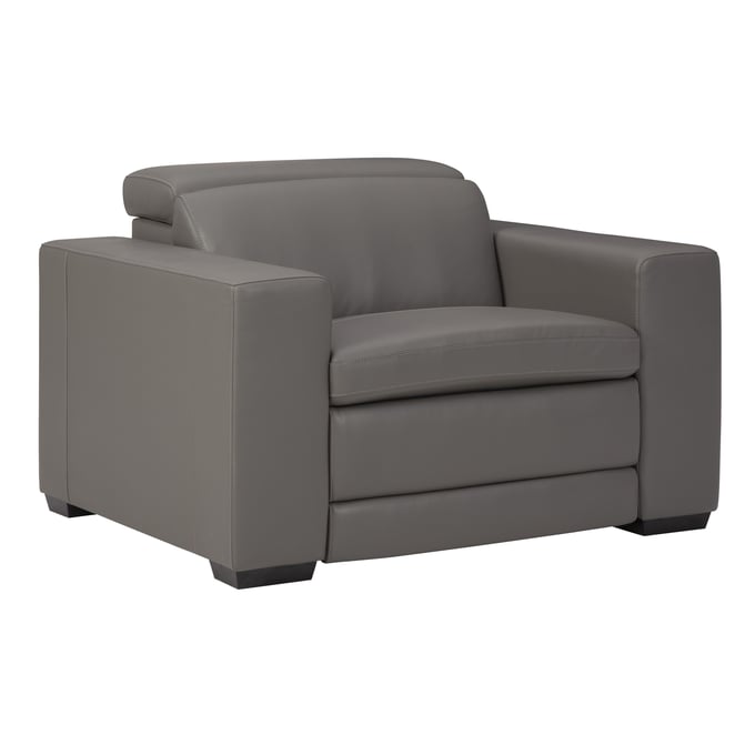 Ashley Furniture Texline Gray Power Recliner With Headrest U5960313